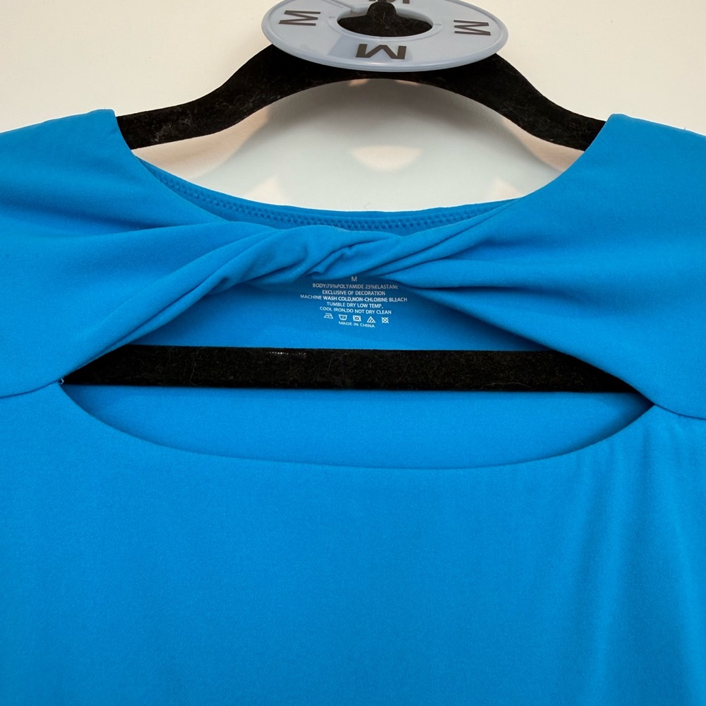 Pumiey Blue Long Sleeve Bodysuit - Picture 2 of 2